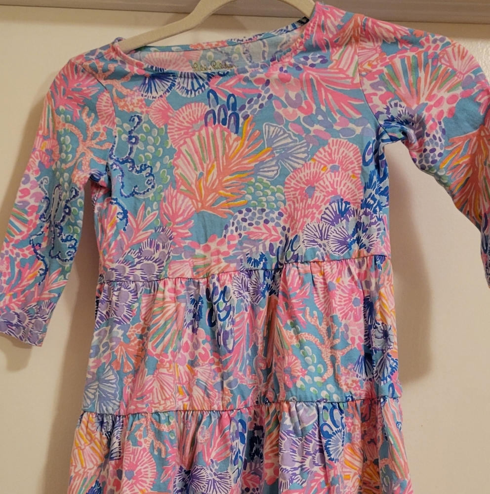 Lilly Pulitzer Girls  Geanna  Swing Dress In Splendor In The Sand  Size  S